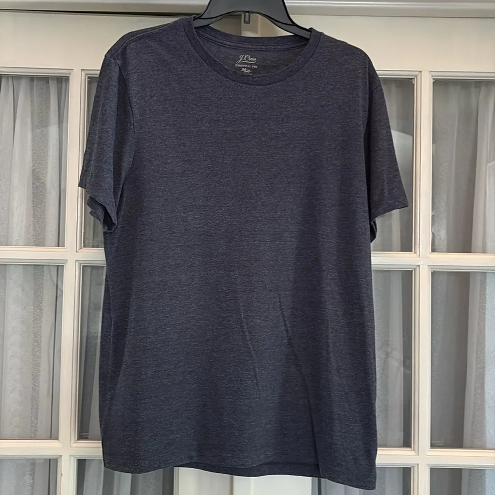 J.Crew essential tee blue heathered short sleeve cotton T-shirt Size L